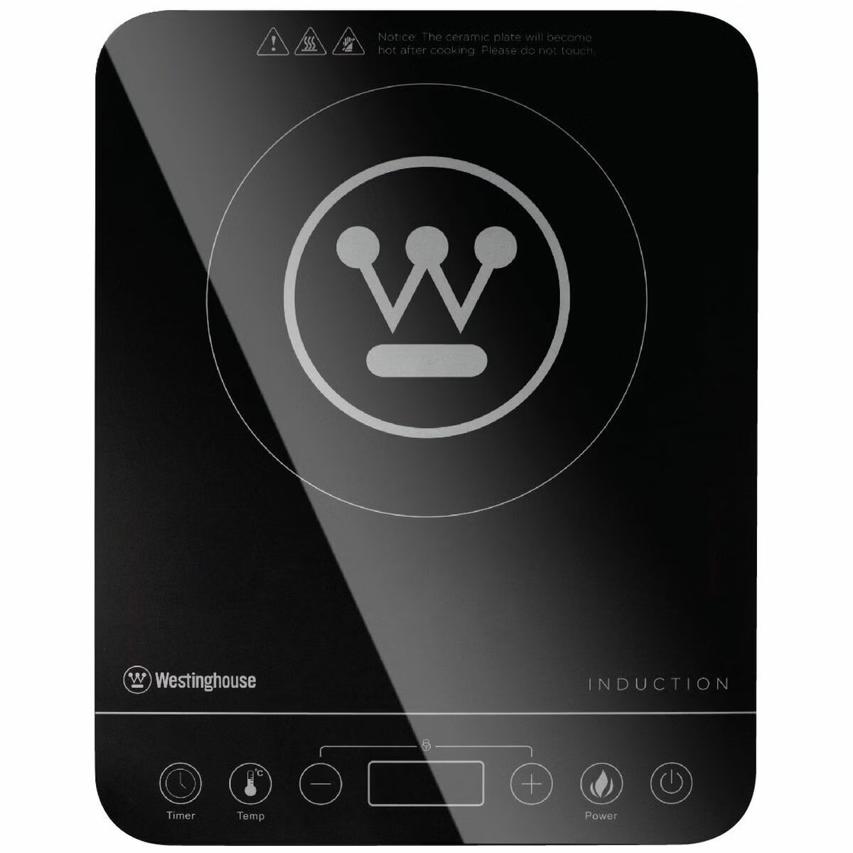 Westinghouse WHIC01K Portable Black Induction Cooktop 290.00 mm 370.00 mm