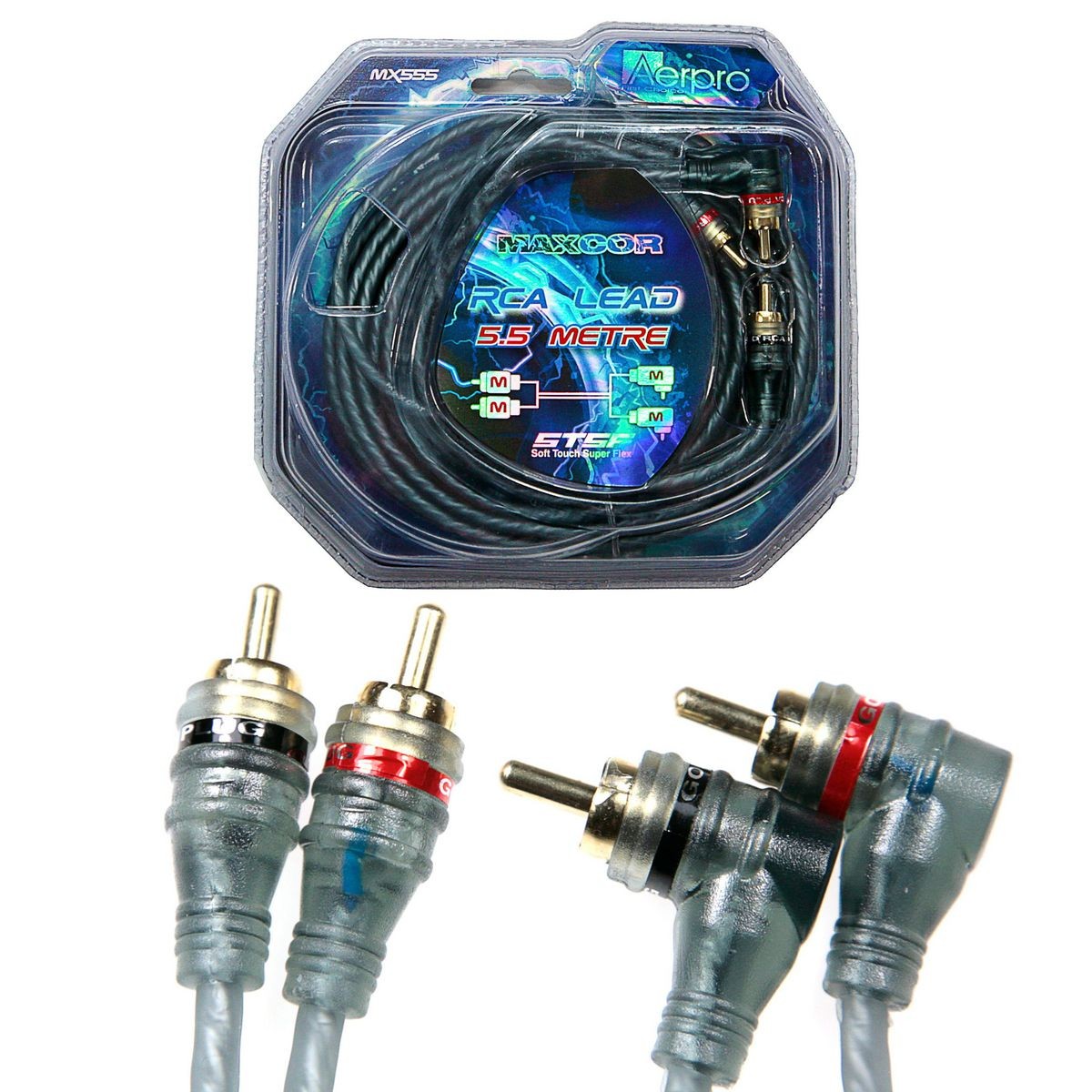 Aerpro Adaptor Cable 5.5m 2m/2m Right Angled - MX555 Car Wiring Adapter