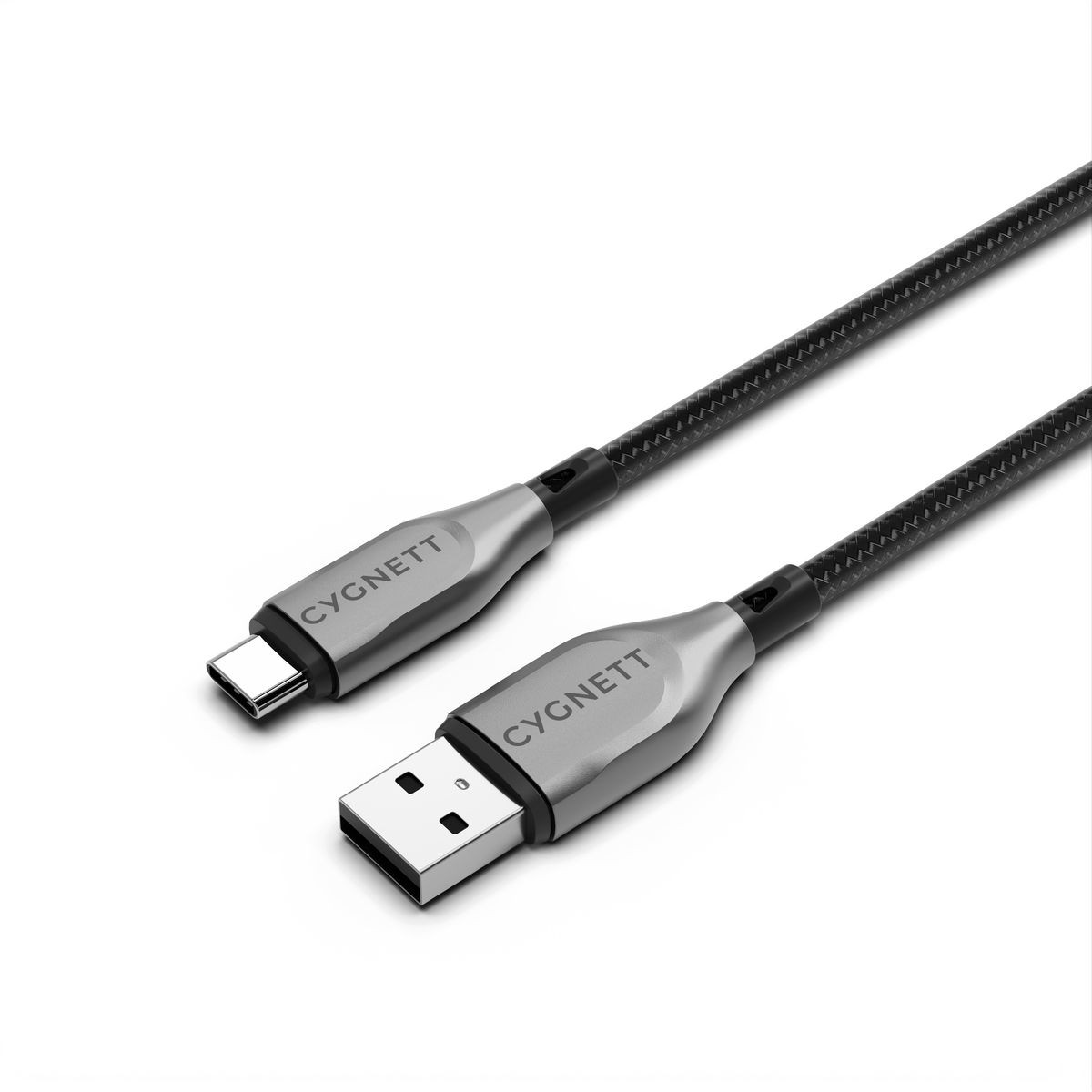 Cygnett Armoured USB-C To USB-A (USB 2.0) Cable - Black 50cm - CY4680PCUSA Auto