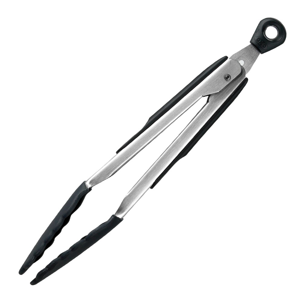 OXO Tongs 588312 Silicone Heads 23cm Steel Kitchen Utensils