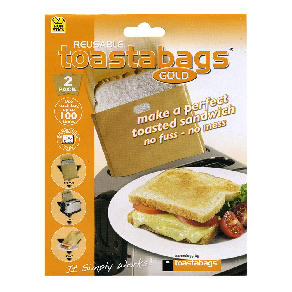 Toastabags Reusable Toastabags Gold Synthetic Set 2pce 684206 Toasters