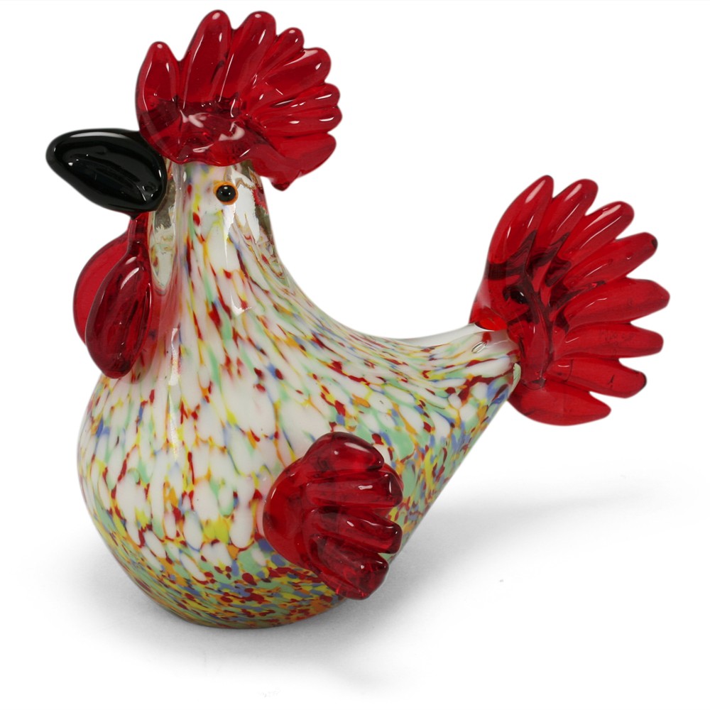 Zibo Speckled Chook Ornament Glass 185825 More Decorative Pieces