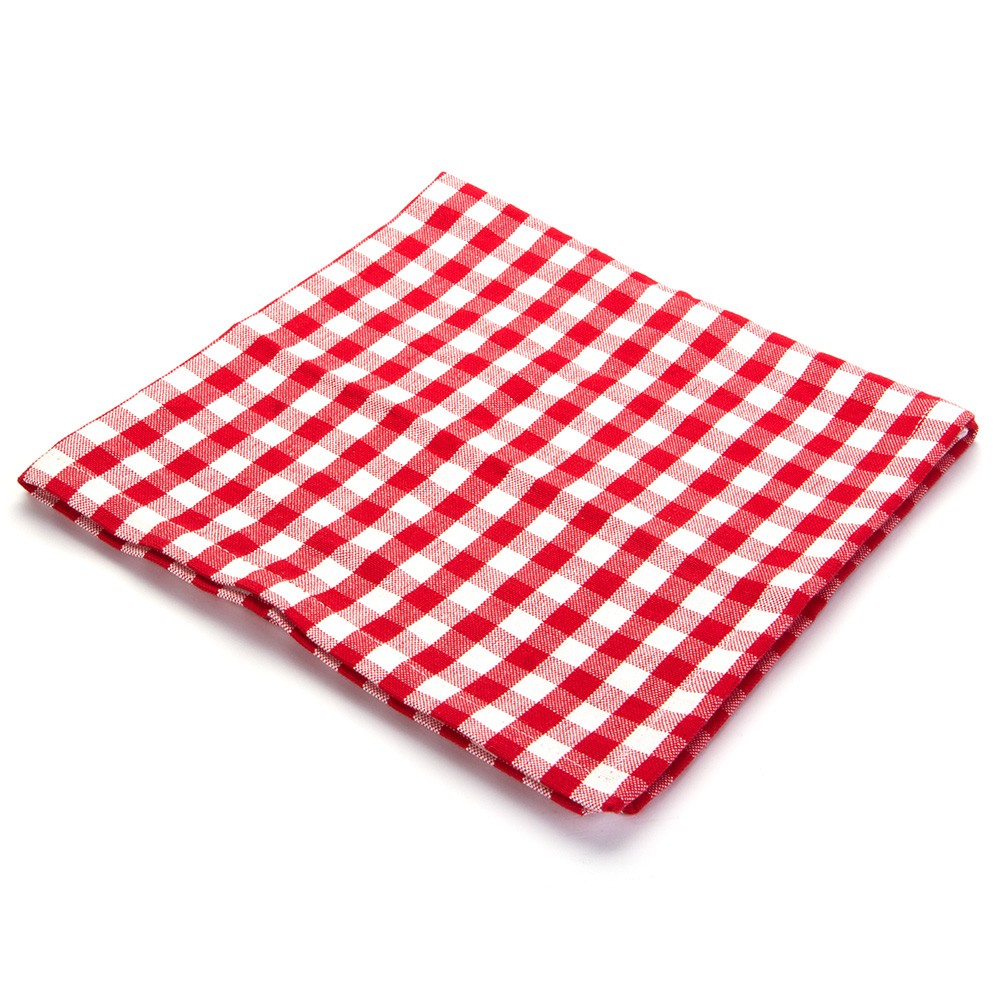 Rans Gingham Napkin Red 45x45cm Linen Tabletop Sale 890483