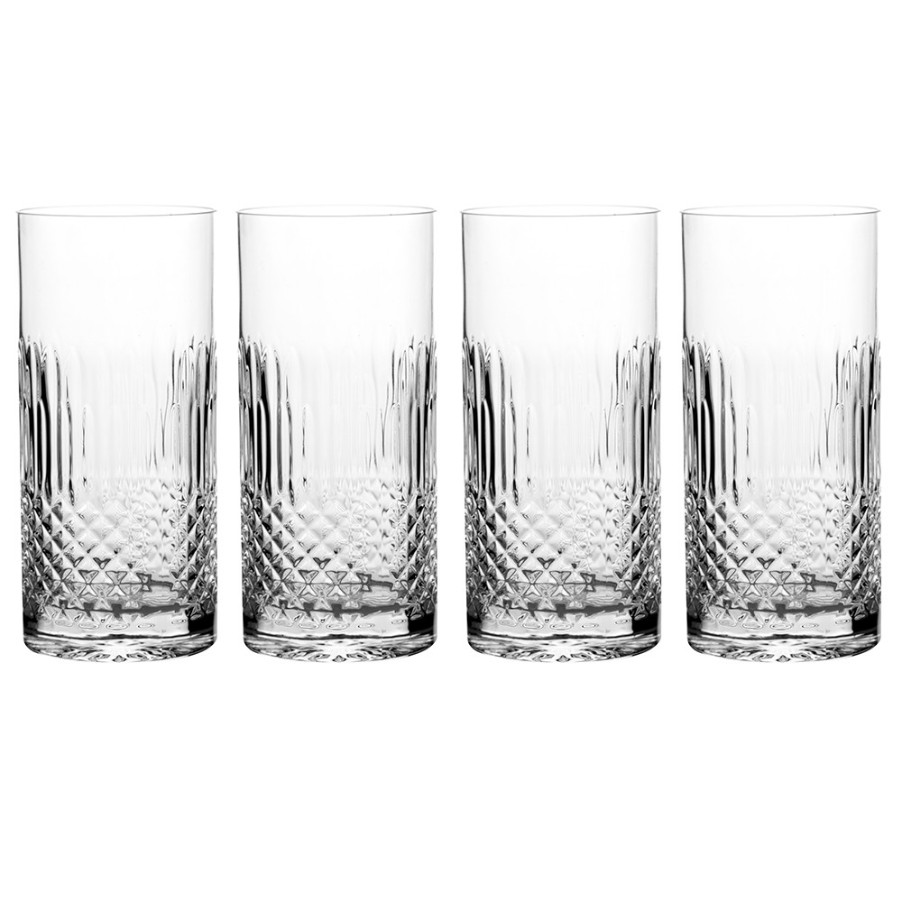 Luigi Bormioli Diamante 340076 Whisky & Spirits Beverage Glass Set 4pce