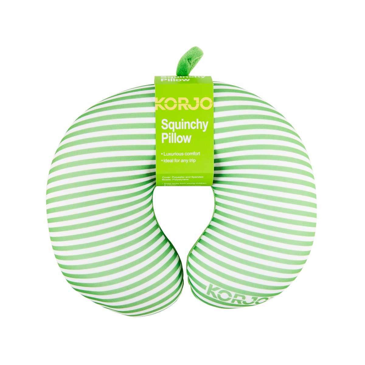 Korjo Squinchy Travel Pillow Stripes Polyester 248009 Travel Accessories