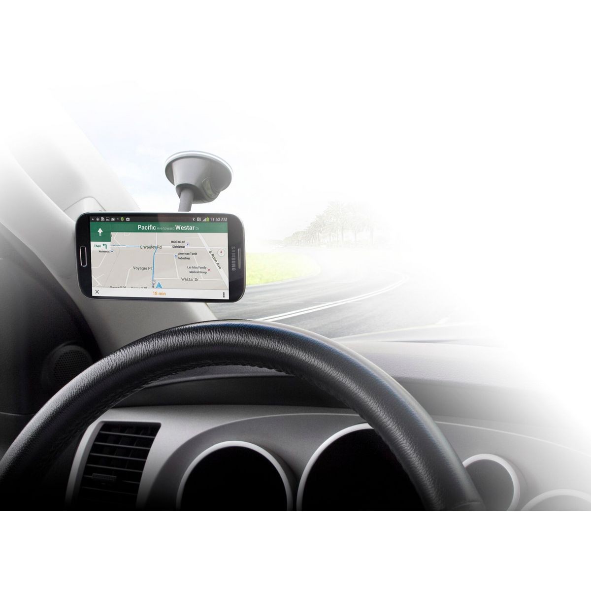 Scosche Magnetic Window Dash Phone Mount Car Charger