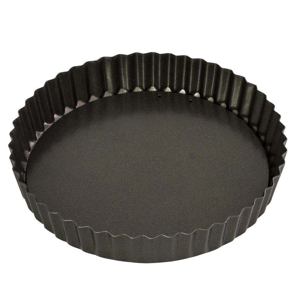 Bakemaster 589202 Carbon Loose Base Round Flan/Quiche Pan 20cm Bakeware