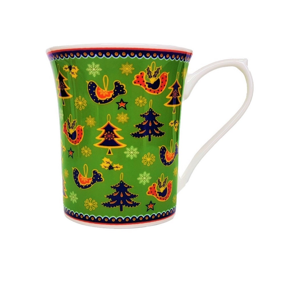 Queens Christmas Festive Season Mug Green 158235 Tableware Party Serveware