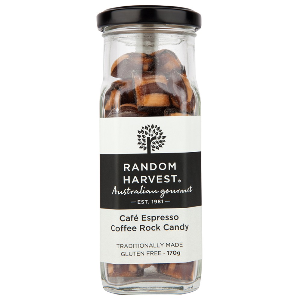 Random Harvest Cafe Espresso Coffee Rock Candy 170g Glass 439857 Food