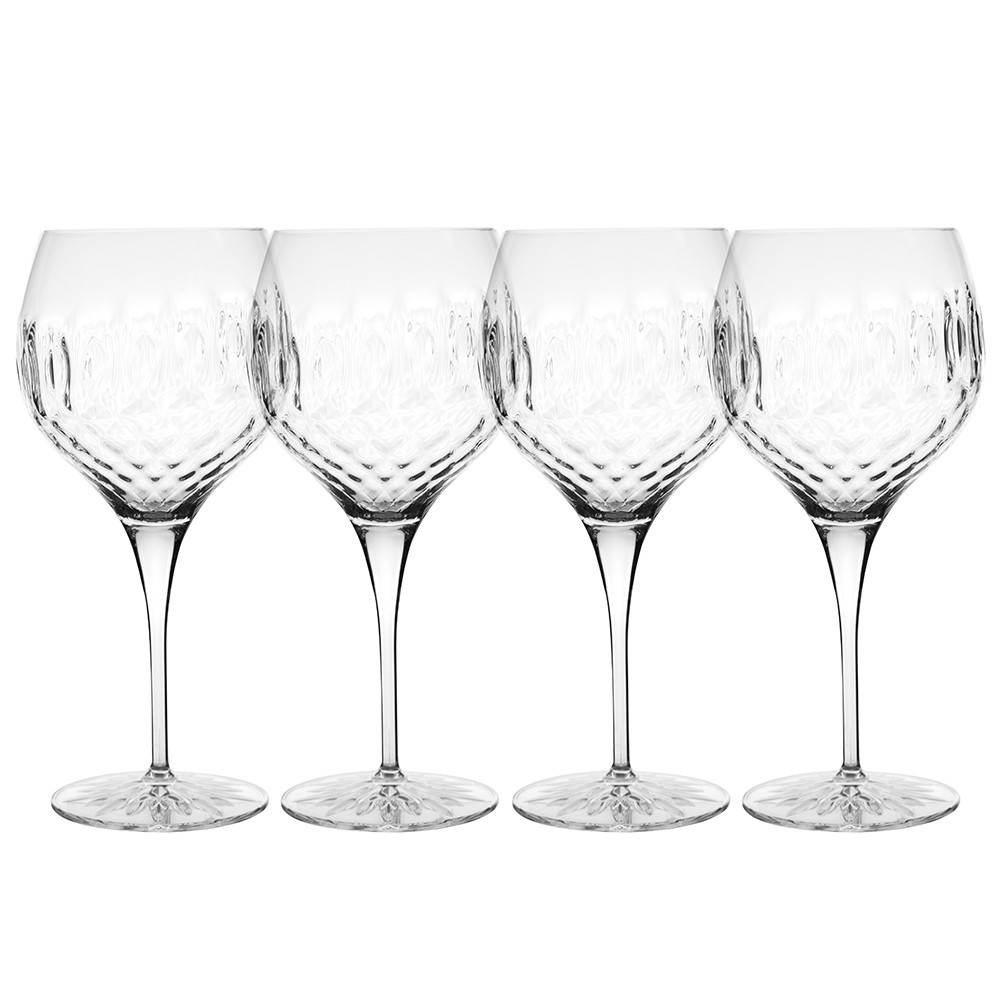 Luigi Bormioli Diamante Gin Glass Set 4pce 340074 Transparent Glass Italy