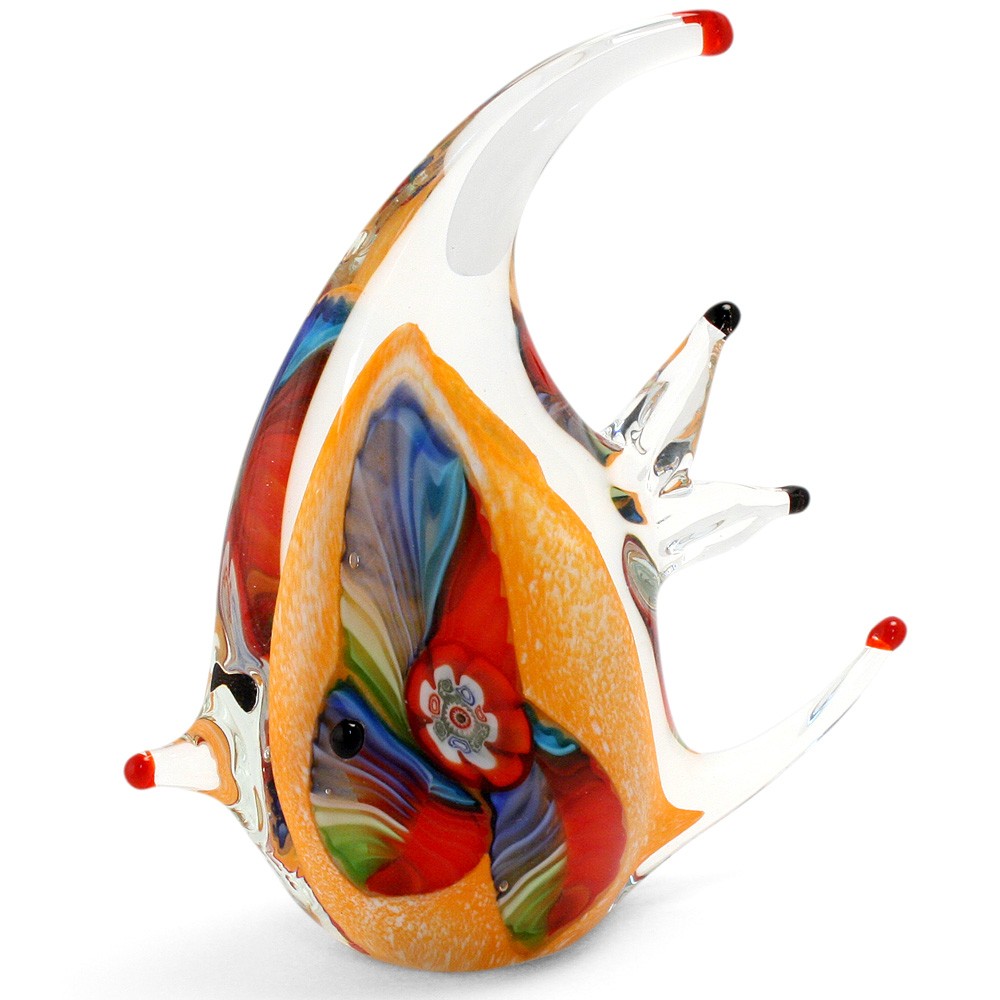 Zibo 630681 Coloured Glass Reef Fish Ornament Decorative Sculptures & Figurines