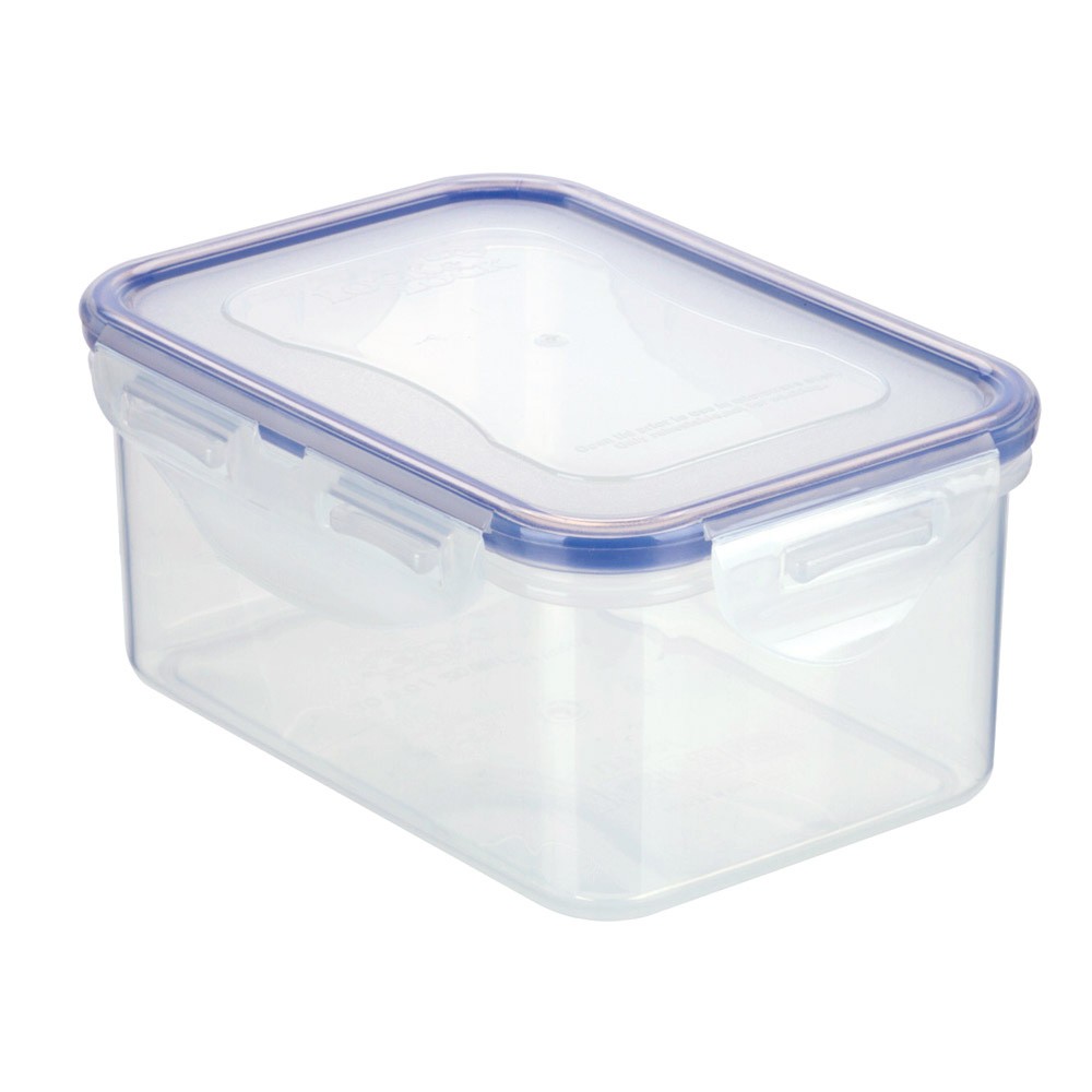 & Lock Airtight Short Rectangular Container 600ml Plastic 548110 Food Storage