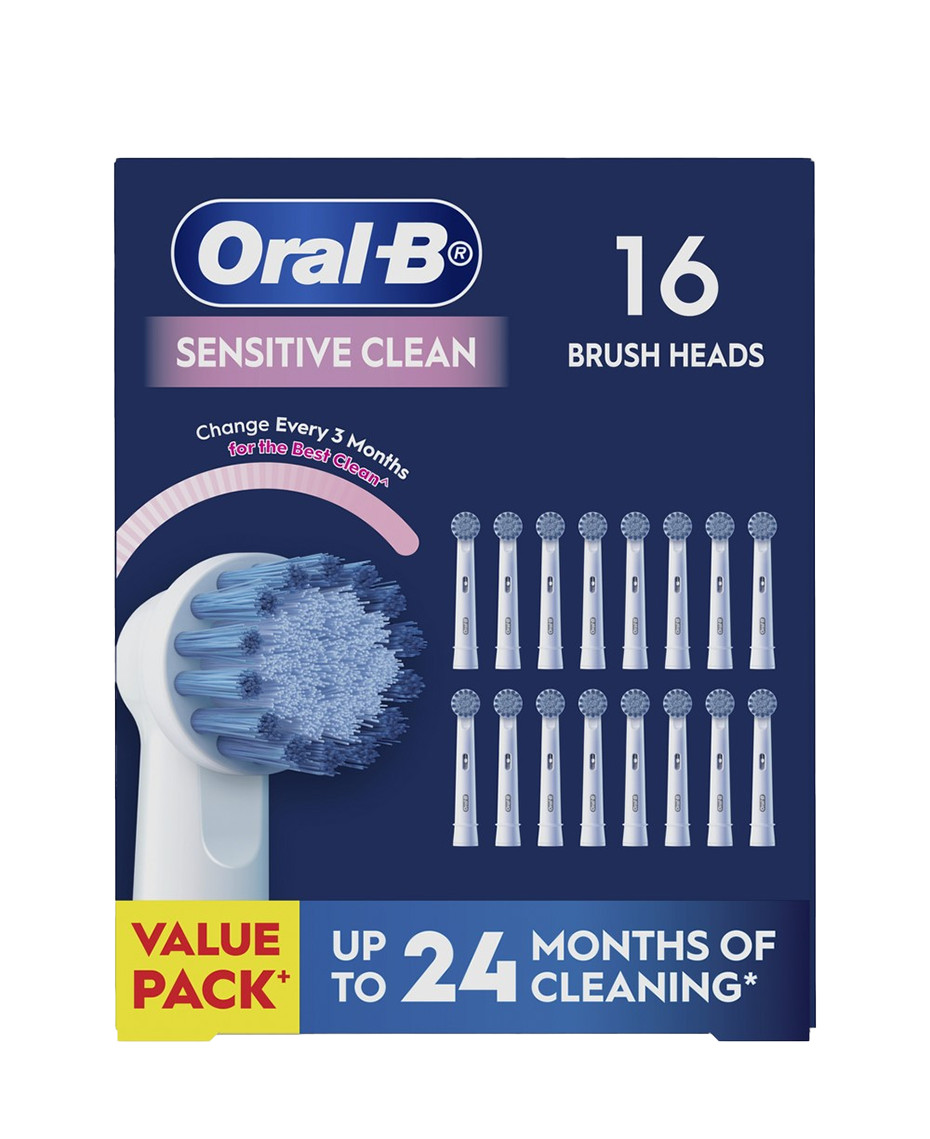 Oral-B Sensitive Clean Toothbrush Replacement Brush Head Refills 16 Pack