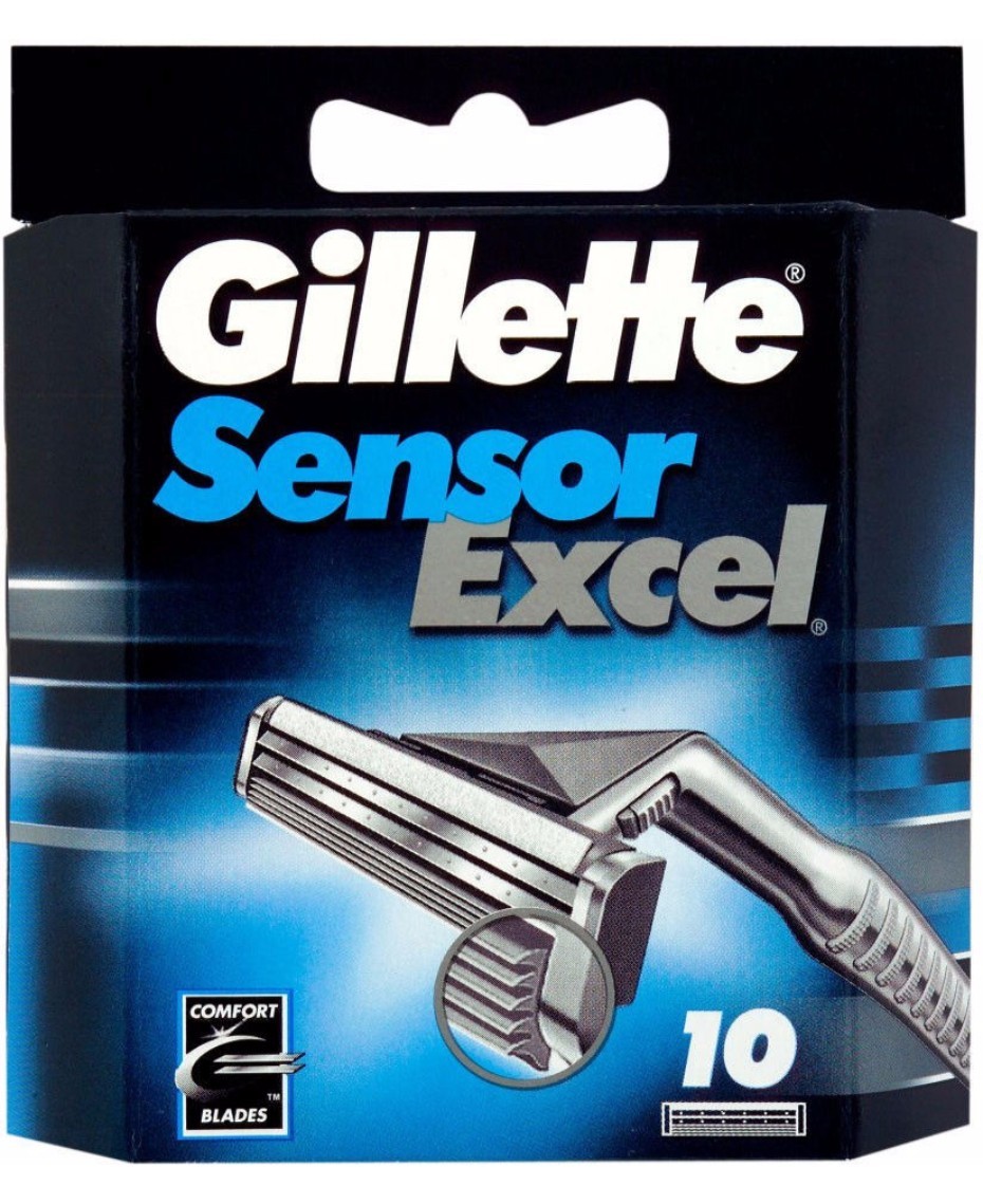 Gillette Sensor Excel Blades Refill 10 Pack SENEXC10 Stainless Steel