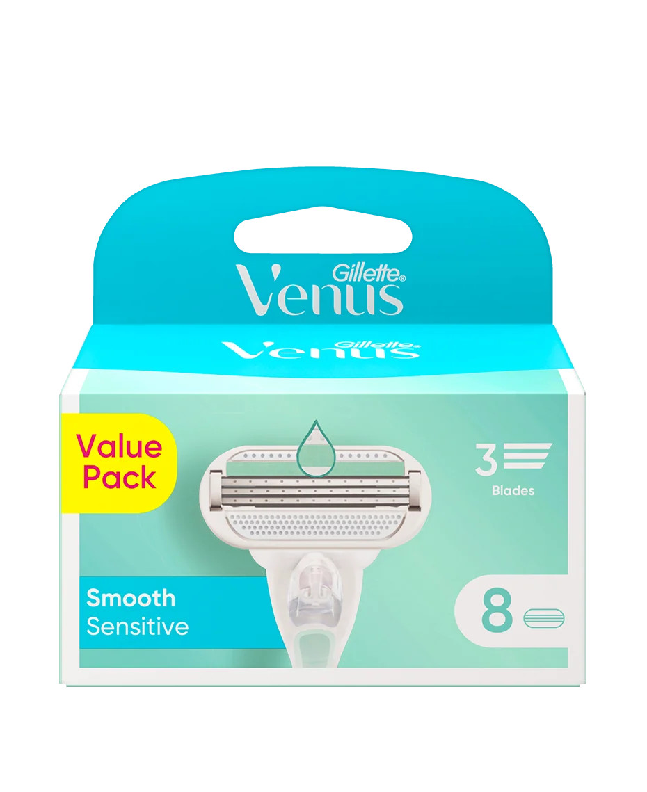 Gillette Venus Smooth Sensitive Razor Blades Refill 8 Pack VENUS SMOOTHSENS8CT