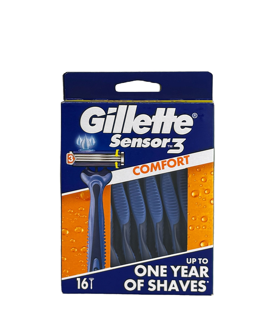 Gillette Sensor 3 Razor 16 Pack SENS316PK Available COMFORTGEL STRIP-the your
