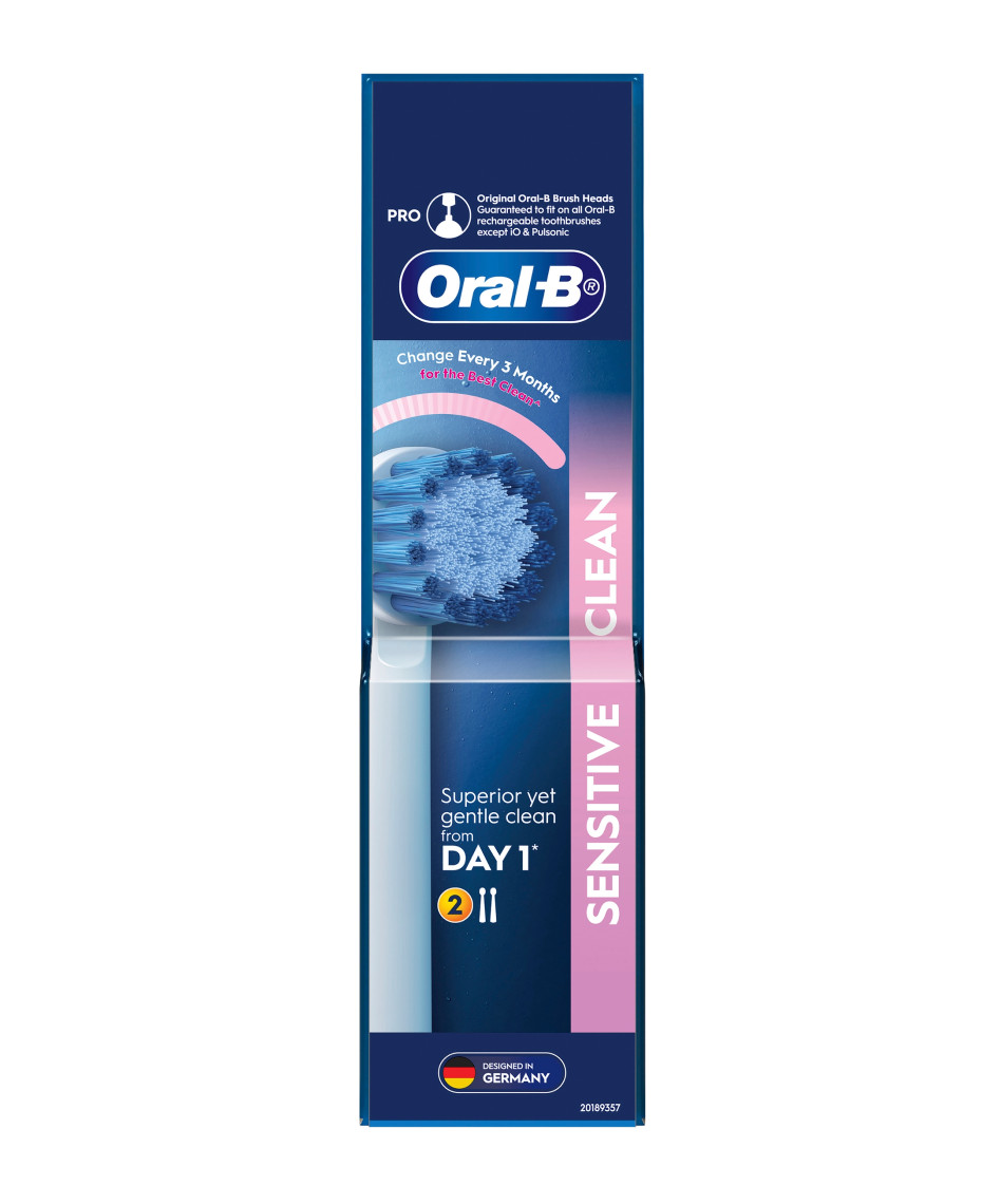 Oral-B EBS17-2 Sensitive Clean Toothbrush Replacement Brush Head Refills 2 Pack