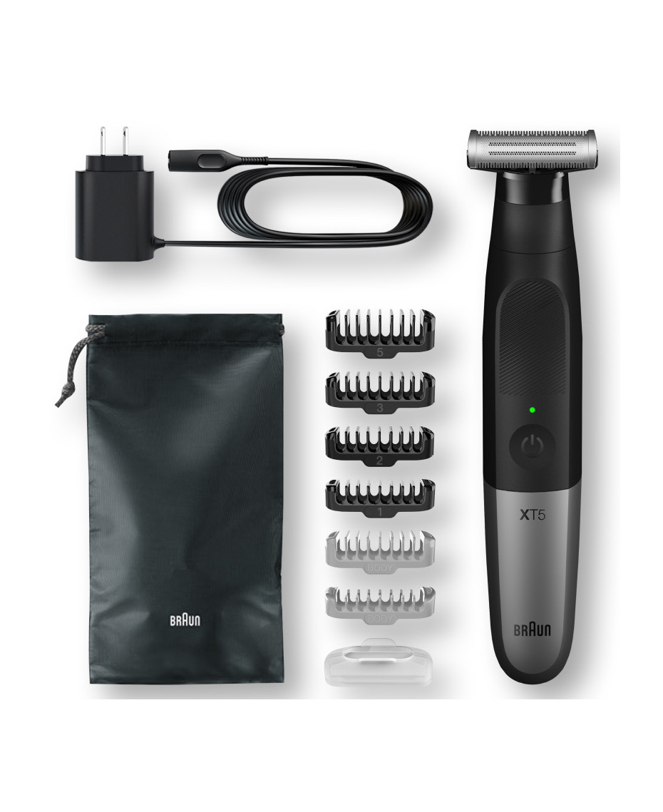 Braun Series X XT5-5200 Wet/Dry All-In-One Multigroom Trimmer 6 Attachments