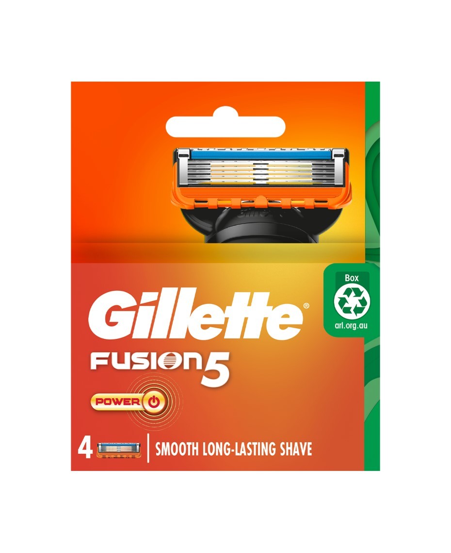 Gillette Fusion5 Power Razor Blades Refill 4 Pack 5 Blades Men Face