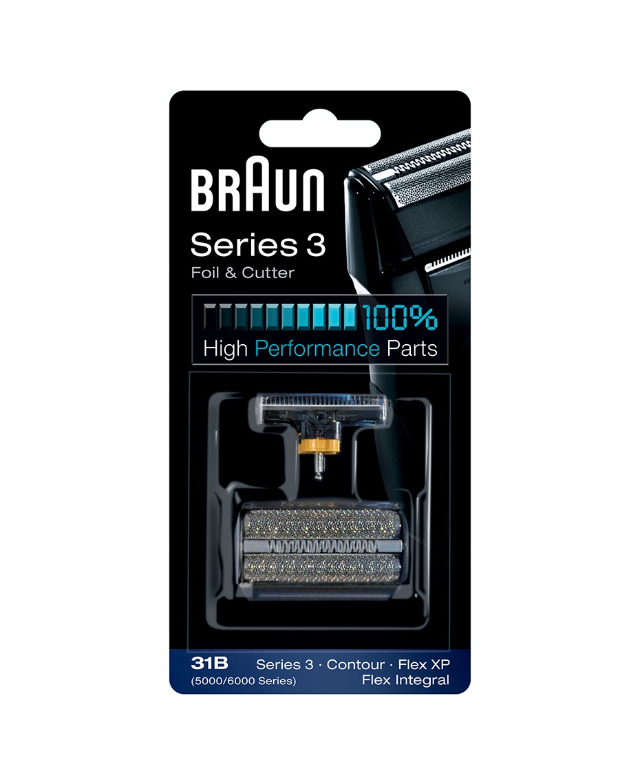 Braun Series 3 31B Foil & Cutter Electric Shaver Replacement Part BLACK