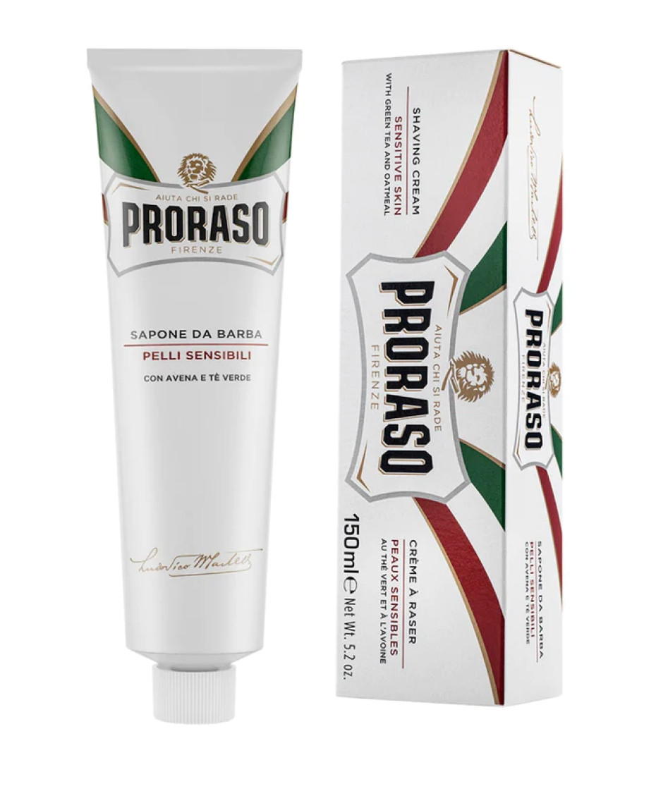 Proraso Sensitive Shave Cream Tube With Green Tea & Oatmeal-150Ml 400511