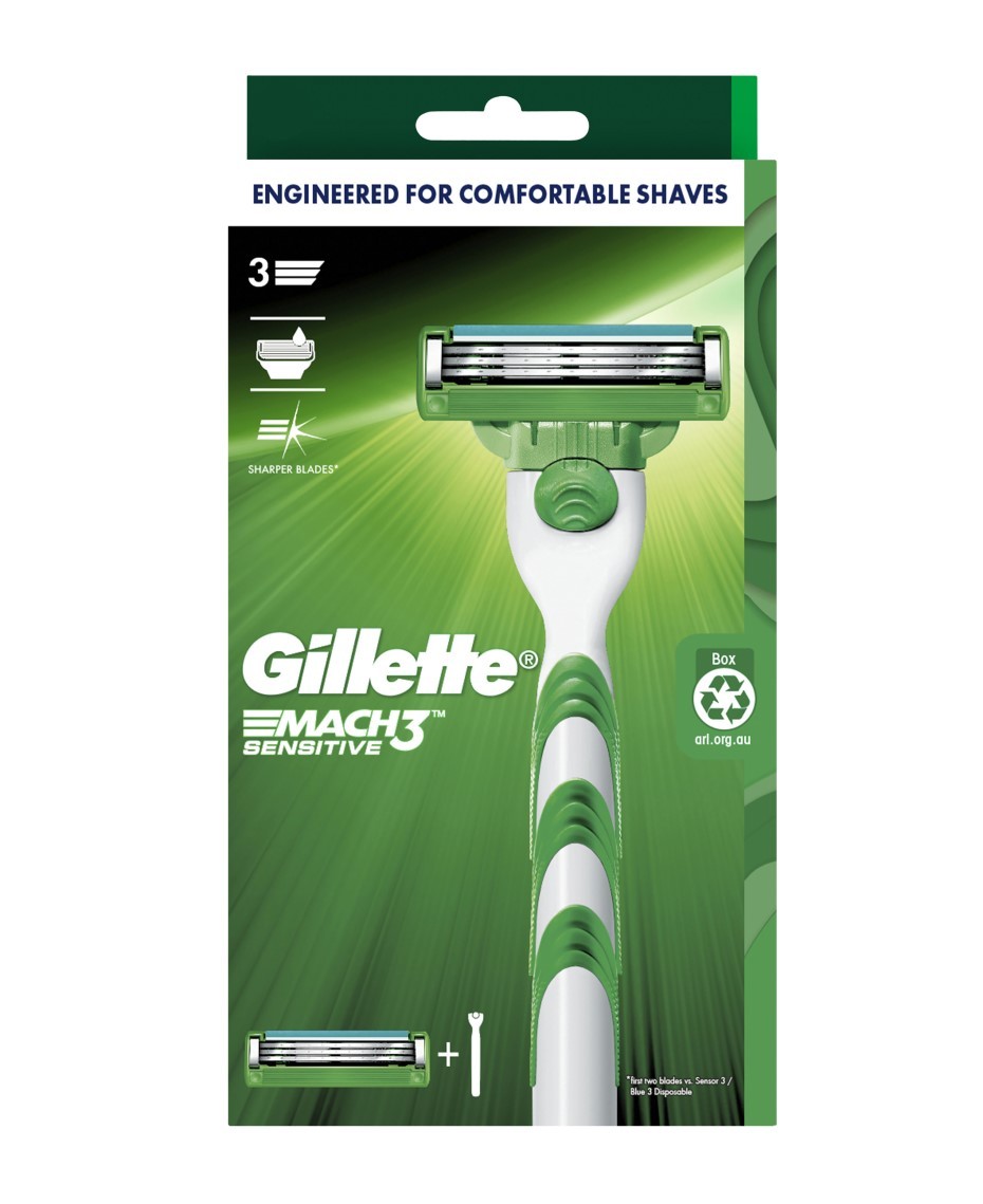 Gillette Mach 3 Sensitive Razor MC3SENS Available Ideal for Skin Soothing
