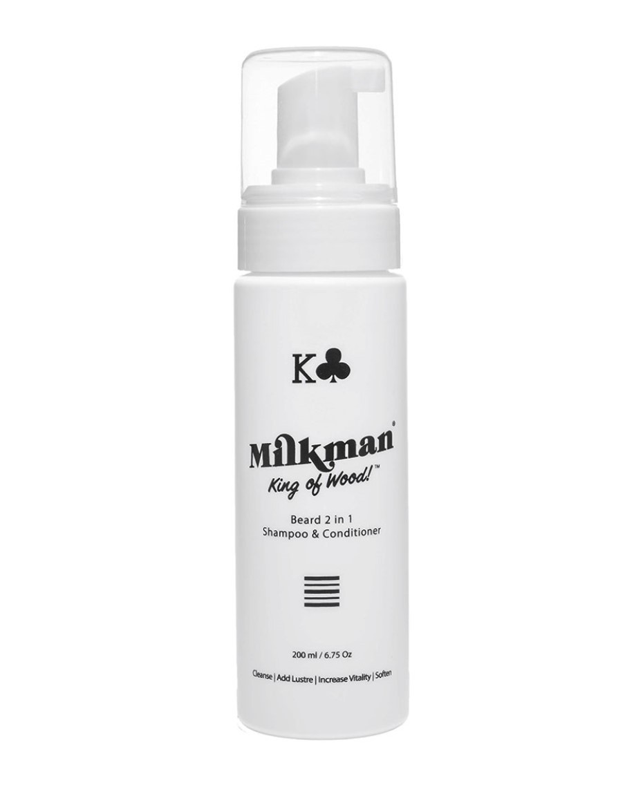 Milkman MILK007 2 In 1 Beard Shampoo & Conditioner-King Of Wood 200Ml