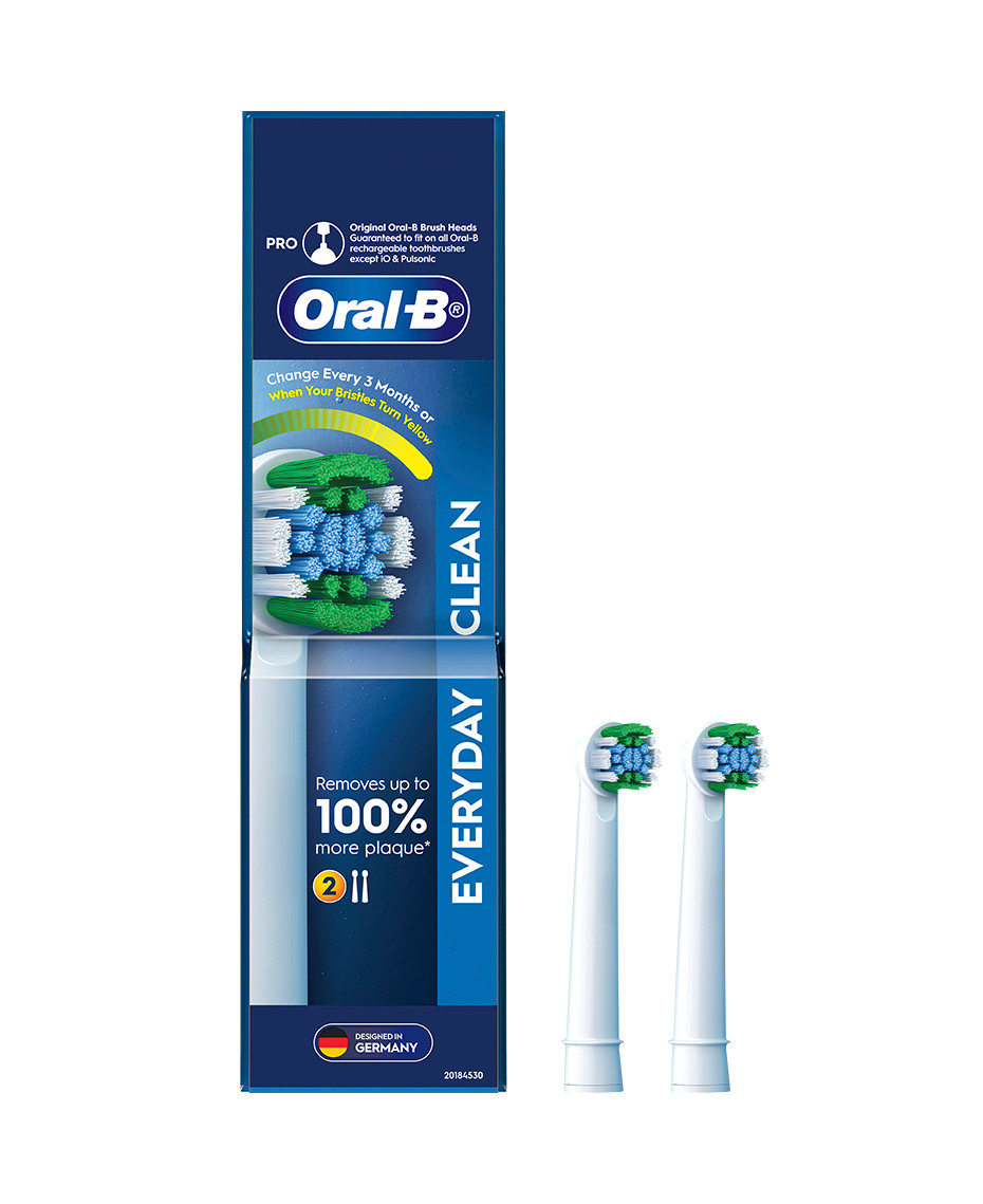 Oral-B EB20-2 Everyday Clean Electric Toothbrush Replacement Brush Heads 2 Pack
