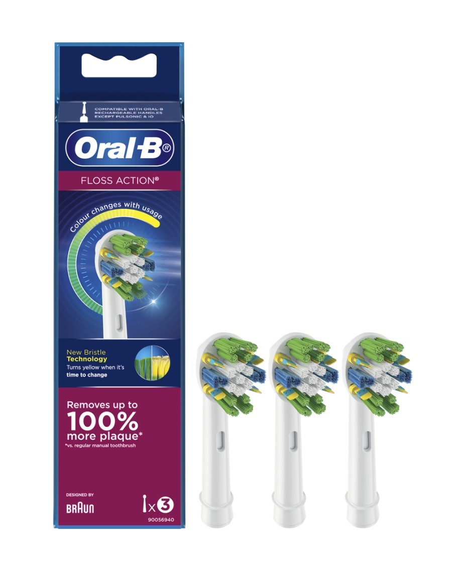 Oral-B EB25-3 Floss Action Electric Toothbrush Replacement Head Refills 3 Pack