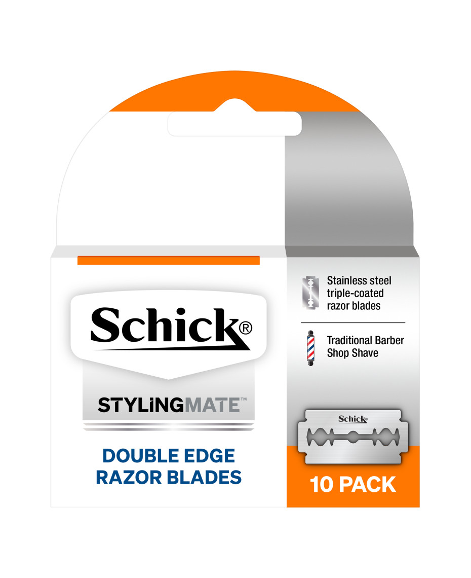 Schick Styling Mate Double Edge Safety Razor Blades 10 Pack Stainless Steel