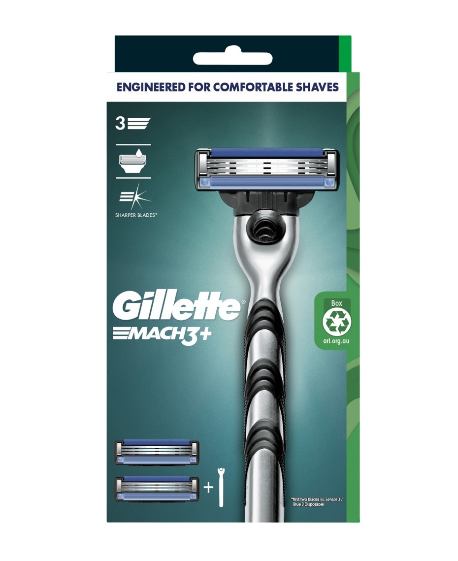 Gillette Mach3 Razor With Blades Refill 2 Pack 3 Men Face