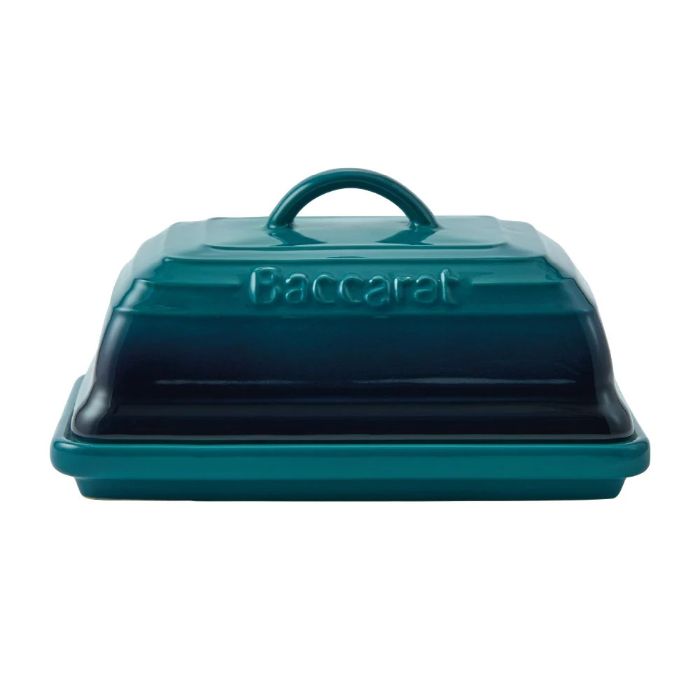 Baccarat Le Connoisseur Stoneware Butter Dish Lagoon PCP-1046914 Dishwasher Safe