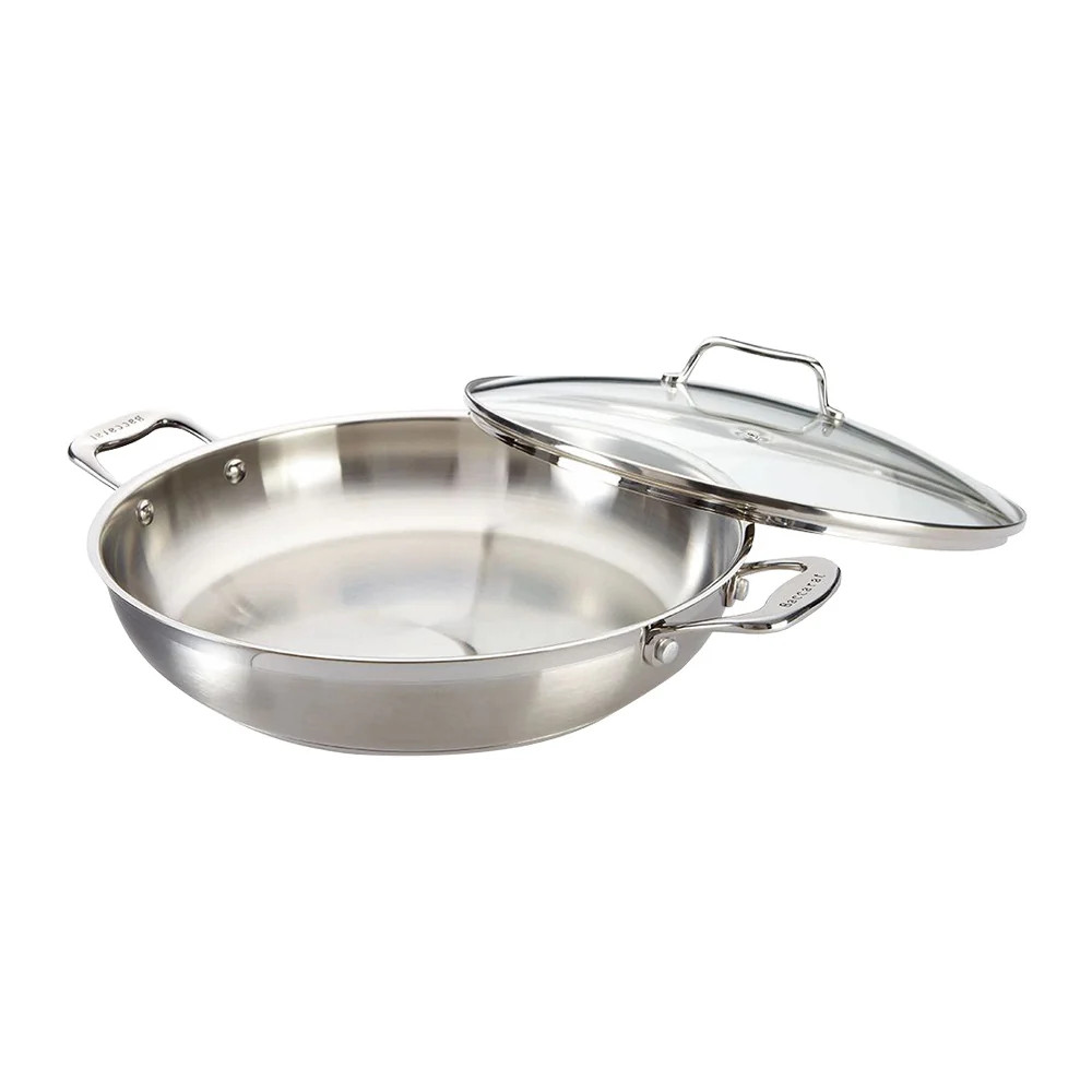 Baccarat iconiX Stainless Steel Chef Pan with Lid 32cm 3.7 Litres Easy Clean