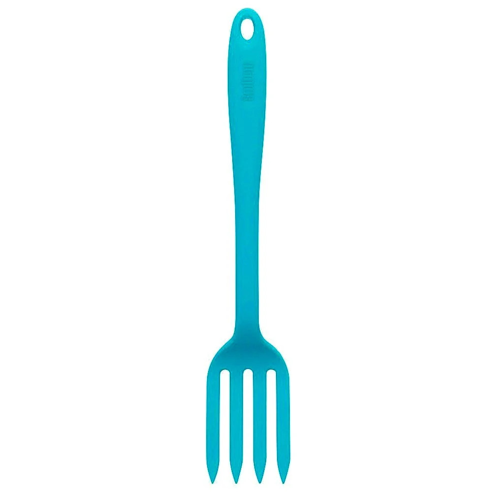 Scullery Kolori Silicone Fork Spatula 27.5cm Teal Easy Clean Dishwasher Safe