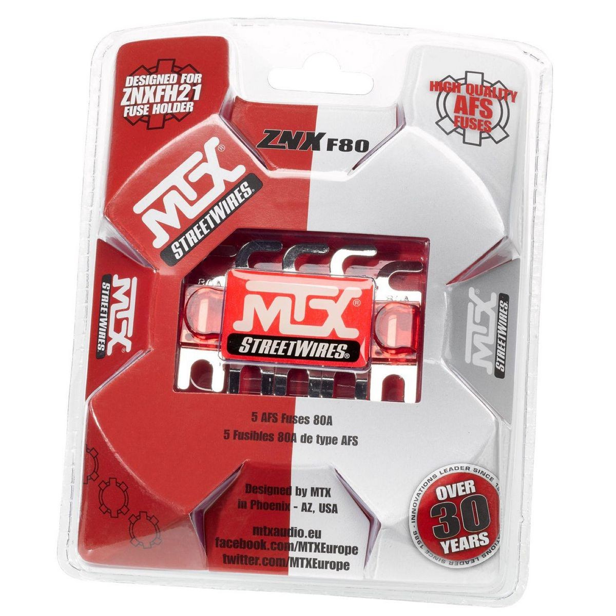 Streetwires 60A AFS Fuses - 5 Pack - ZNXF60 Car Wiring Adapter Auto Part