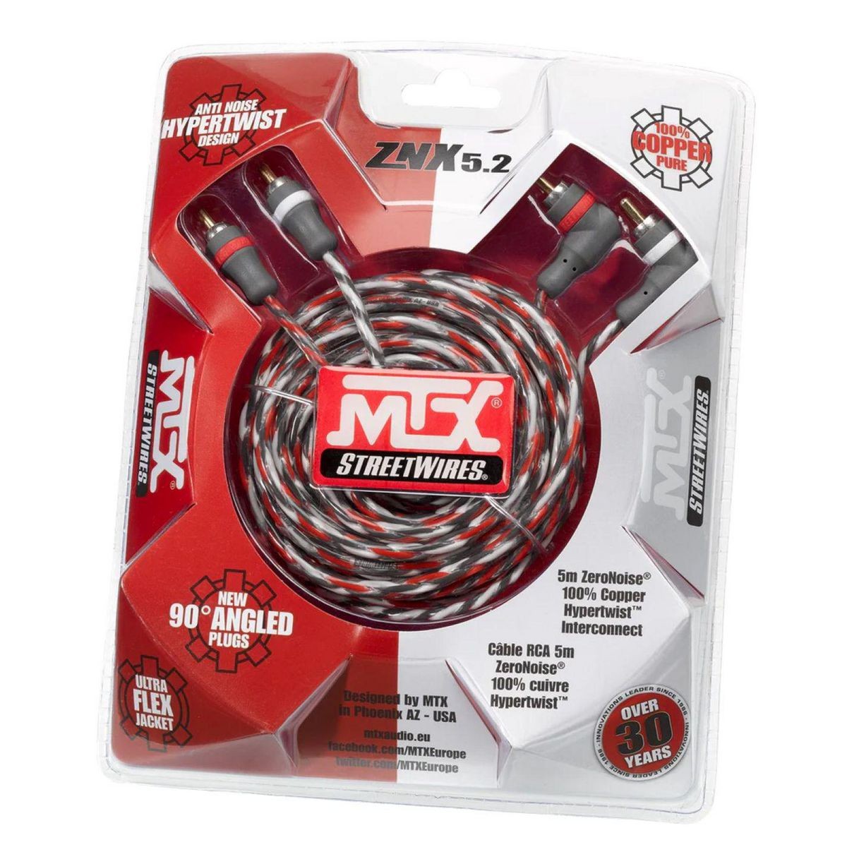 Streetwires Zero Noise RCA - Copper blend - ZNX5.2 Car Audio Auto Part