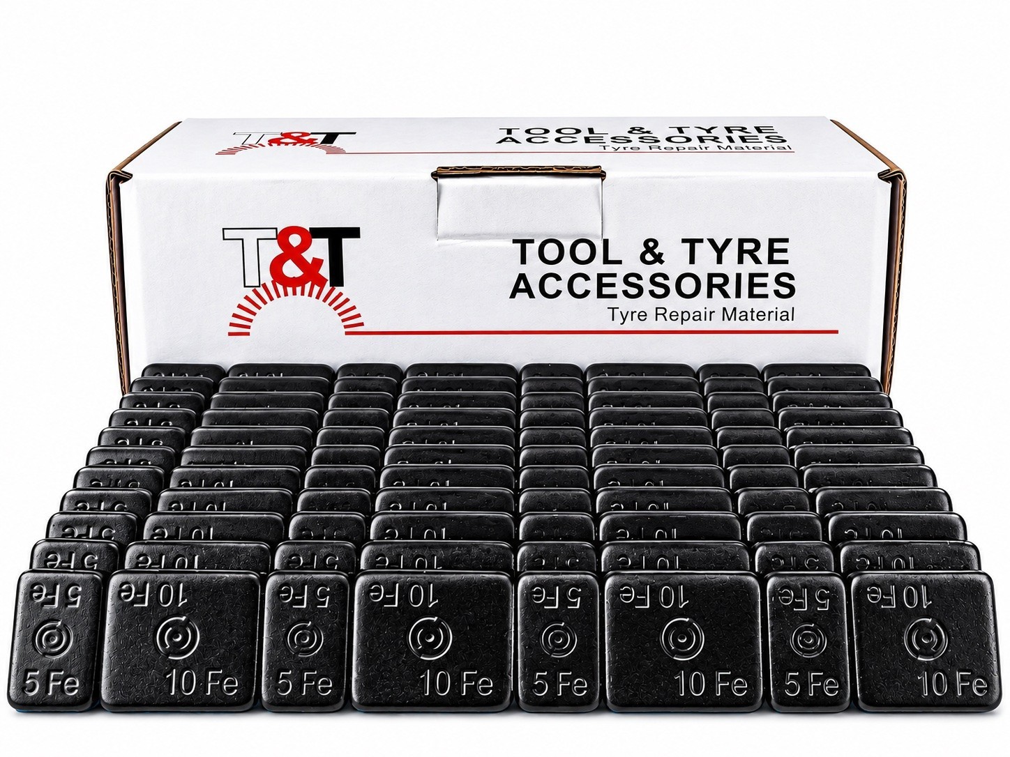 Tool and Tyre Accessories Stick On Wheel Balance Weights Black Steel 50 Strips