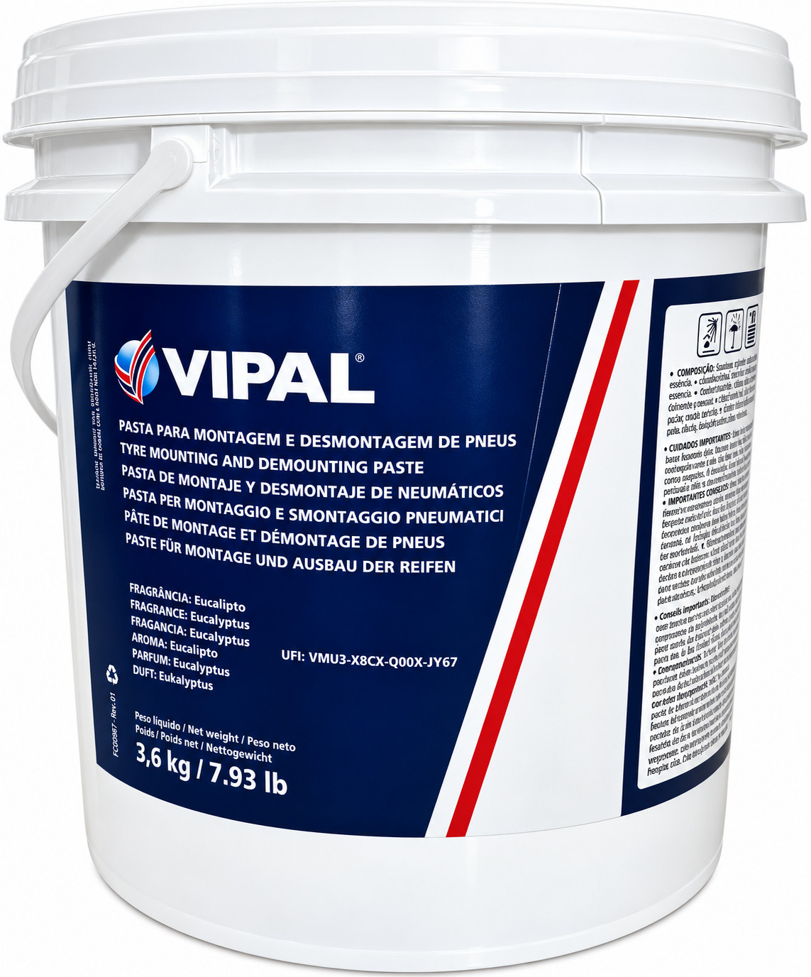 VIPAL Tyre/Tire Mounting Paste 3.6Kg Made in Brazil 46-249 Car Truck