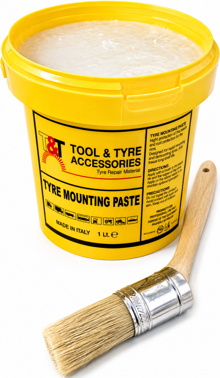 Tool & Accessories Premium Mounting Paste-Bead Wax/Lube 1kg Angle Brush Style
