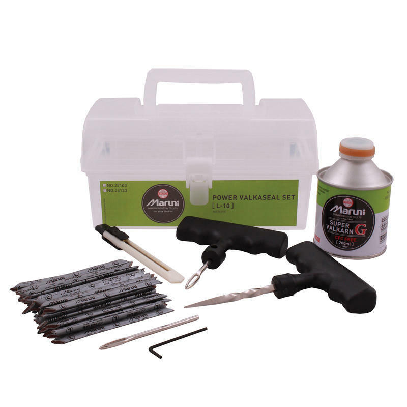 Maruni Power Valkaseal L-10 8 Piece Tyre/Tire Plug Repair Kit Japan