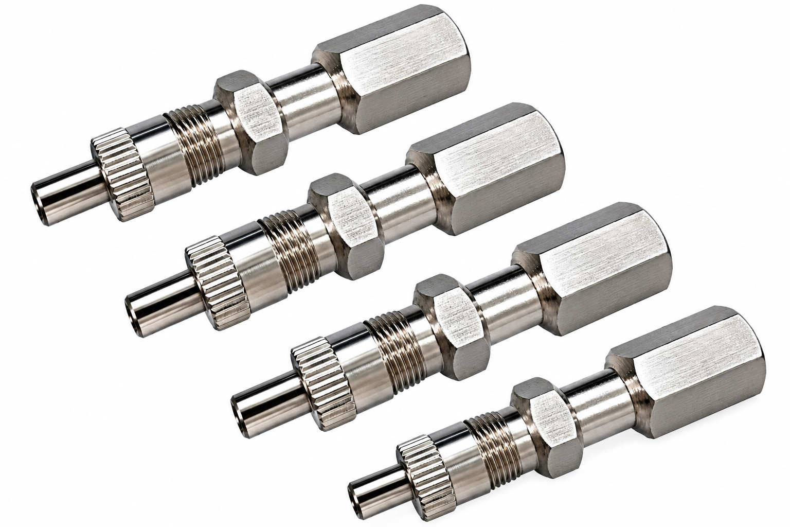 4 Metal Chrome Tyre/Tire Valve Extension 40mm Tool & Tyre Accessories 331304