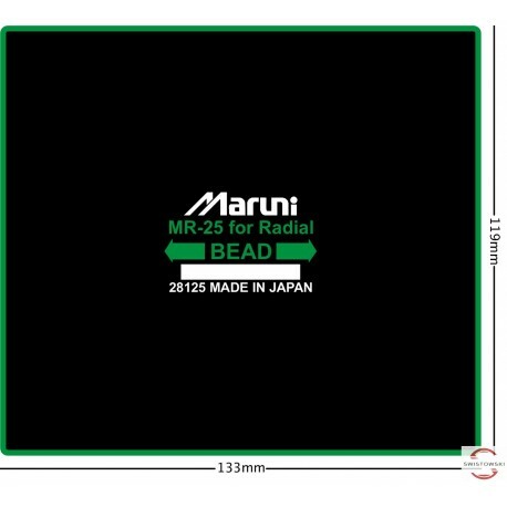 1 MARUNI MR-25 119x133mm Radial Tyre/Tire Repair Patch