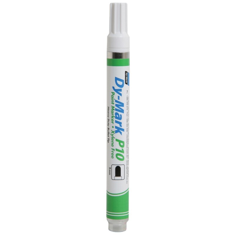 Dy-Mark P10 White Paint Marker 2mm Bullet Tip Dymark 12071011 Tyre