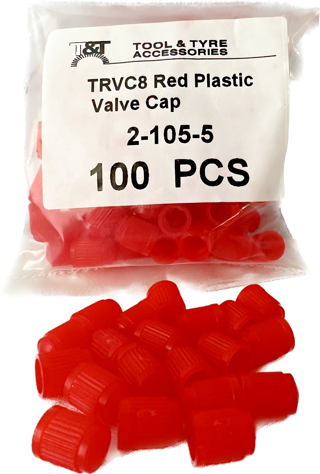 Tool & Tyre Accessories Red Plastic Tyre Valve Stem Caps x100 320115