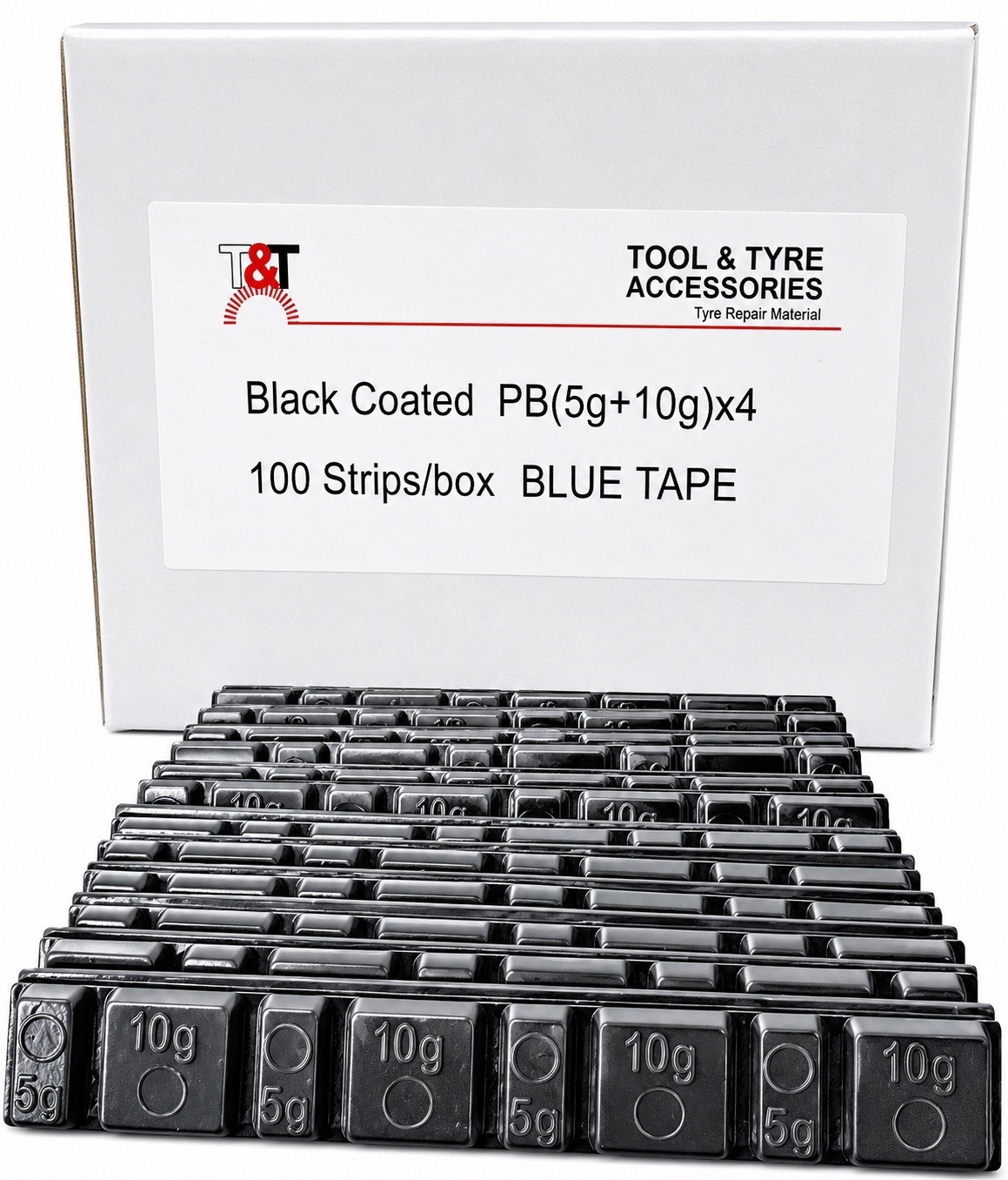 Tool Tyre Accessories 208LB Stick Wheel Balance Weights Black 5/10 100 Strips