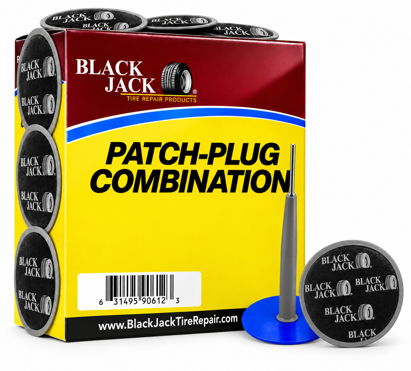 12 BlackJack Tyre Repair Patch Plug Combo 6mm Stem Dipped Style CU-206 USA