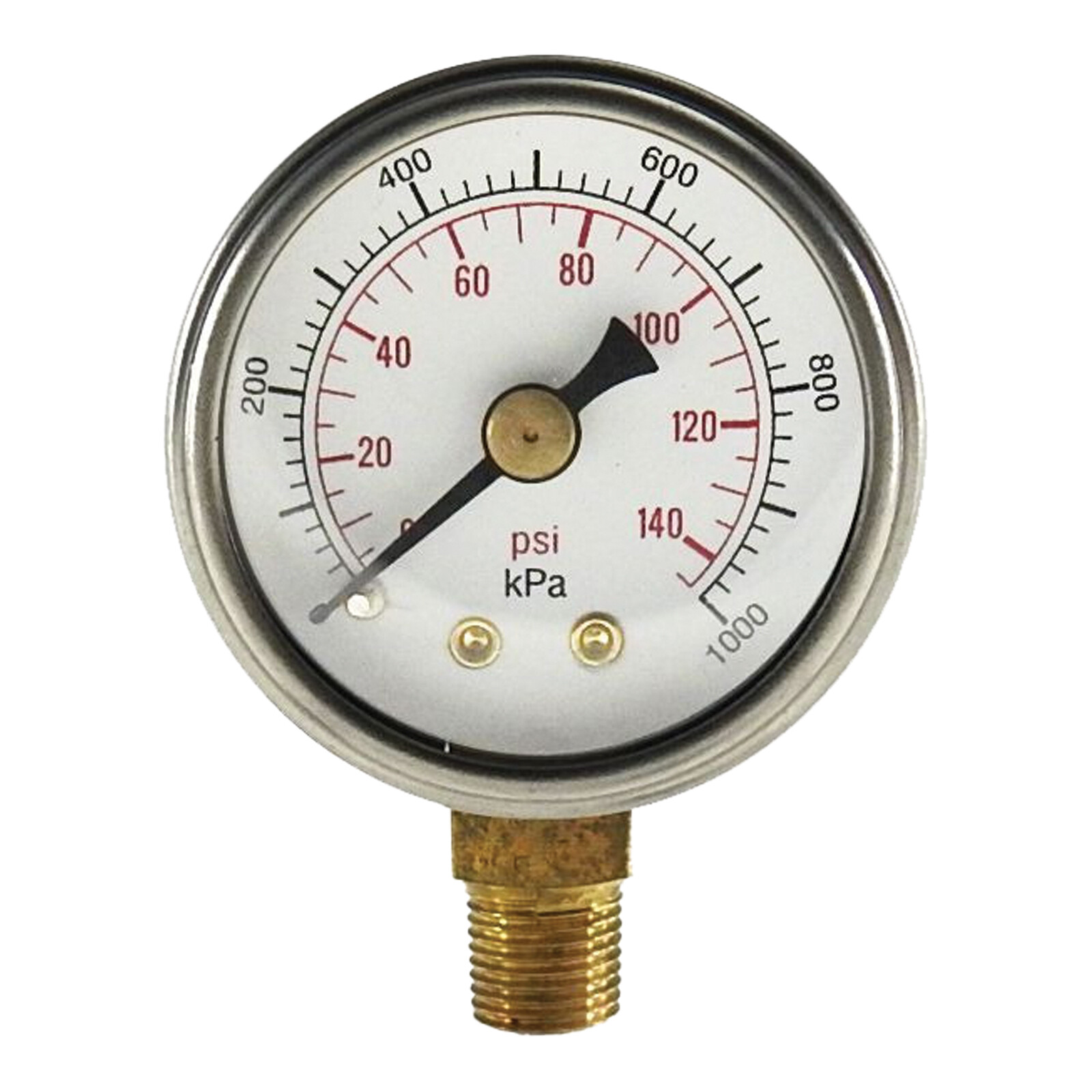 Jamec Pem 05.0194 Dial Head Bottom Entry Tyre Pressure Gauge 0-145 PSI