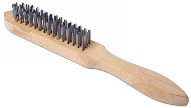Wire Brush With Wooden Handle Suitable For Heavy Duty Cleaning WIH14 Stainless