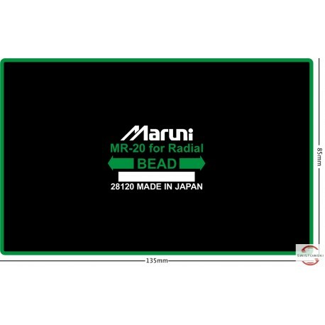 1 X MARUNI MR-20 85x135mm Radial Tyre/Tire Repair Patch
