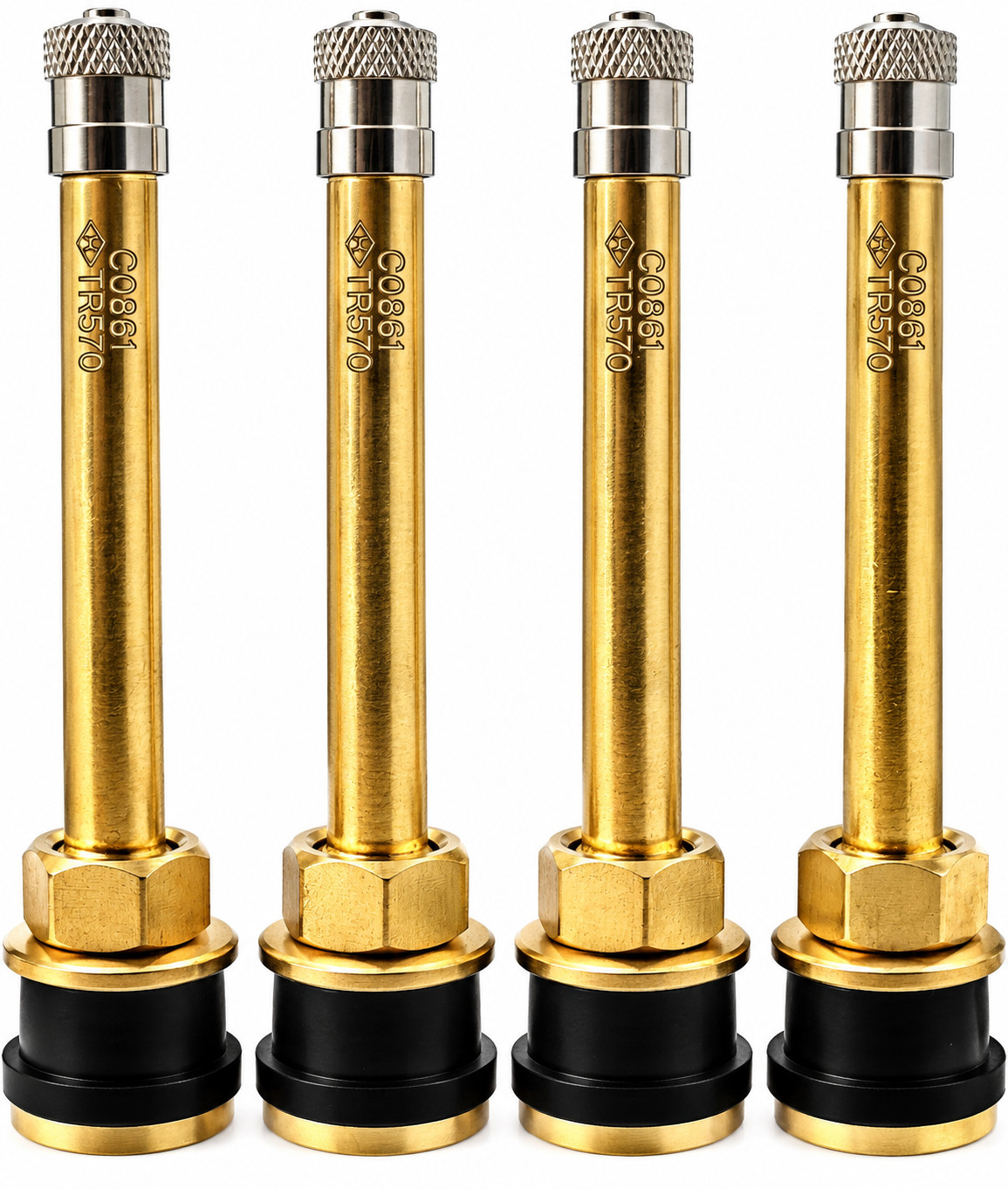 4 Tubeless Truck Tyre/Tire Valve Brass 80mm TR570 23151 Tool & Tyre Accessories